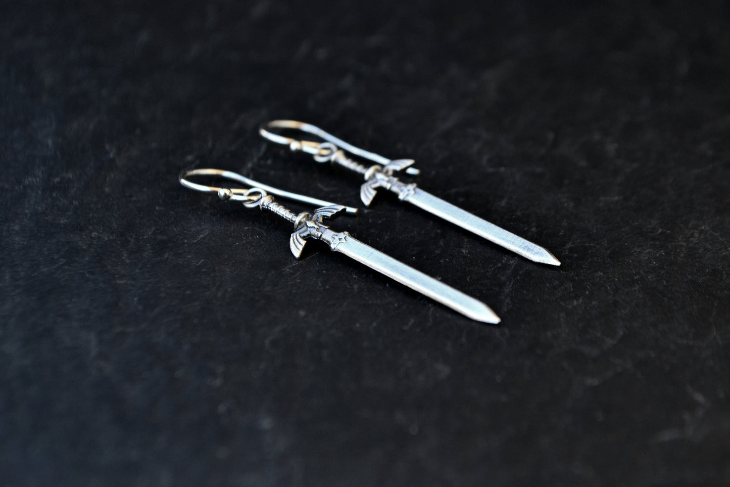 Zelda Master Sword Earrings Legend of Zelda Dangle Earrings Geek Nerd Zelda Silver Jewelry Gamer Girl