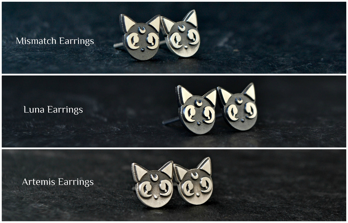 Sailor Moon Earrings Luna Artemis Cat Earrings Sailor Moon Anime Manga Tsukino Usagi Cosplay Jewelry