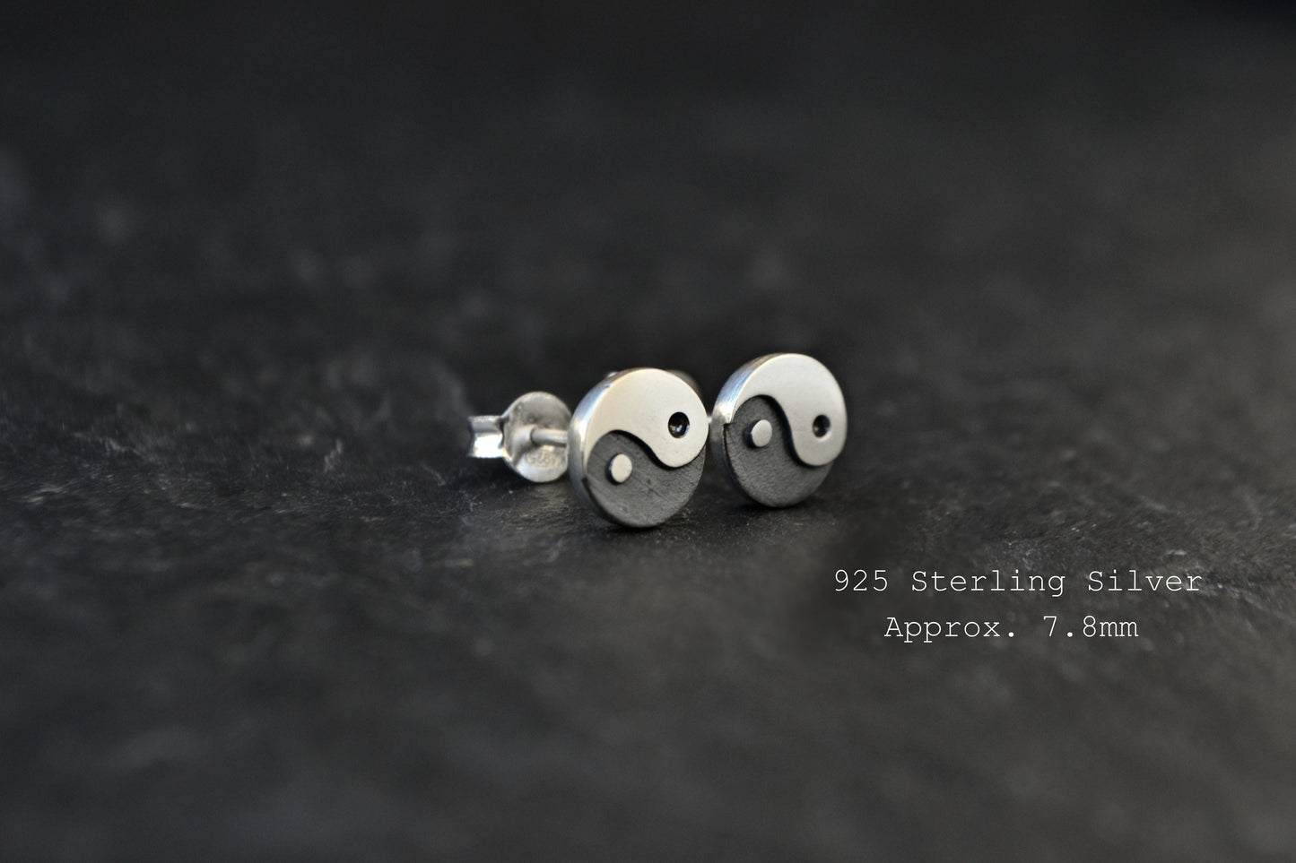 Yin Yang Earrings Sterling Silver Dainty Everyday Yin and Yang Balance Harmony Sustainable Zen Jewelry