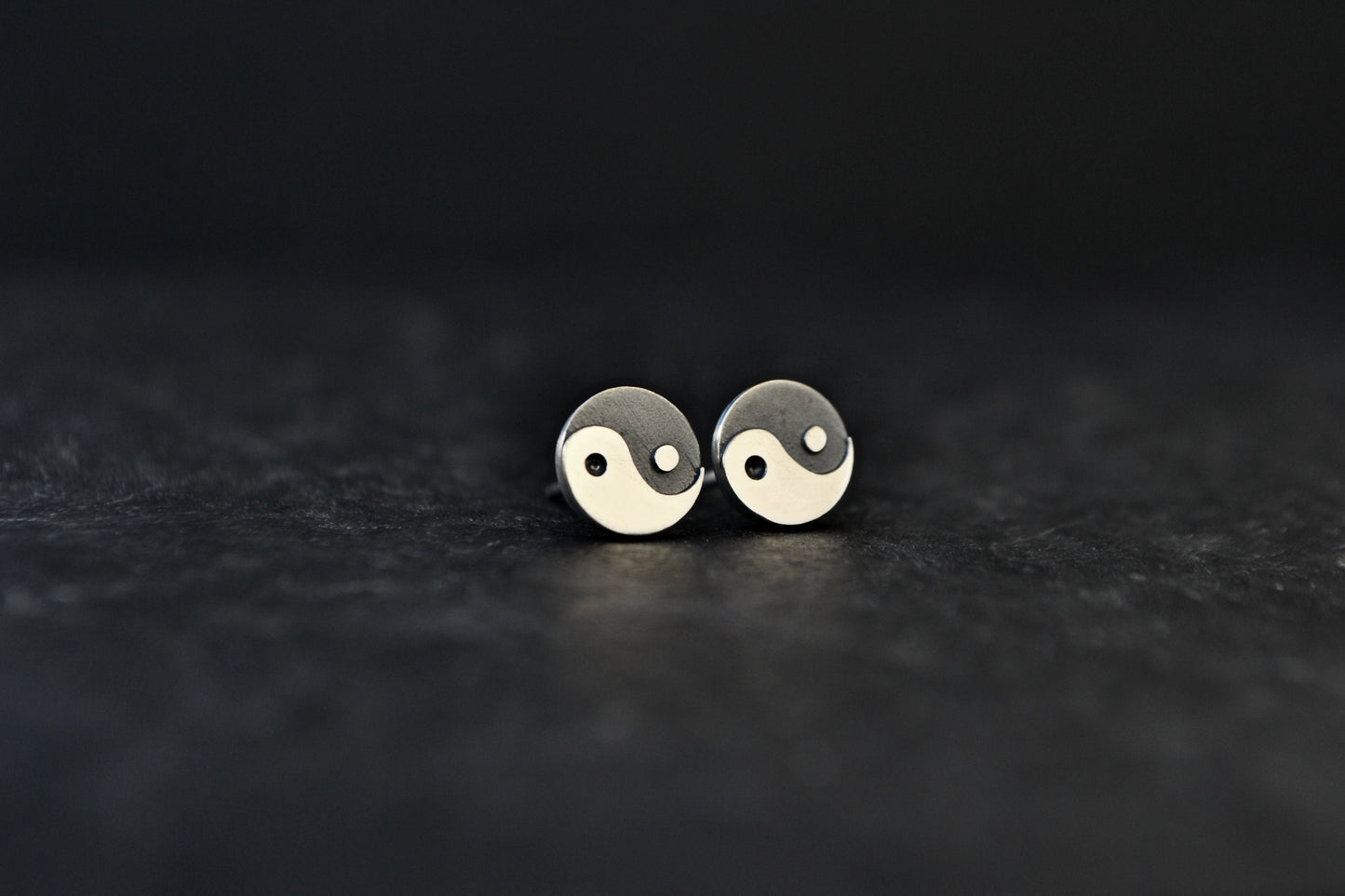 Yin Yang Earrings Sterling Silver Dainty Everyday Yin and Yang Balance Harmony Sustainable Zen Jewelry