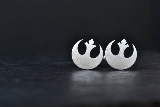 Star Wars Rebel Alliance Cufflinks, 925 Sterling Silver Star Wars Geek Cufflinks Jewelry, Gift For Him