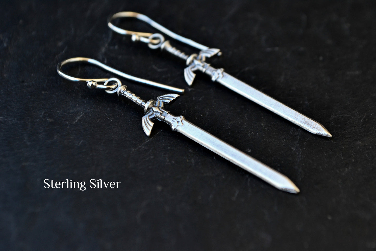 Zelda Master Sword Earrings Legend of Zelda Dangle Earrings Geek Nerd Zelda Silver Jewelry Gamer Girl