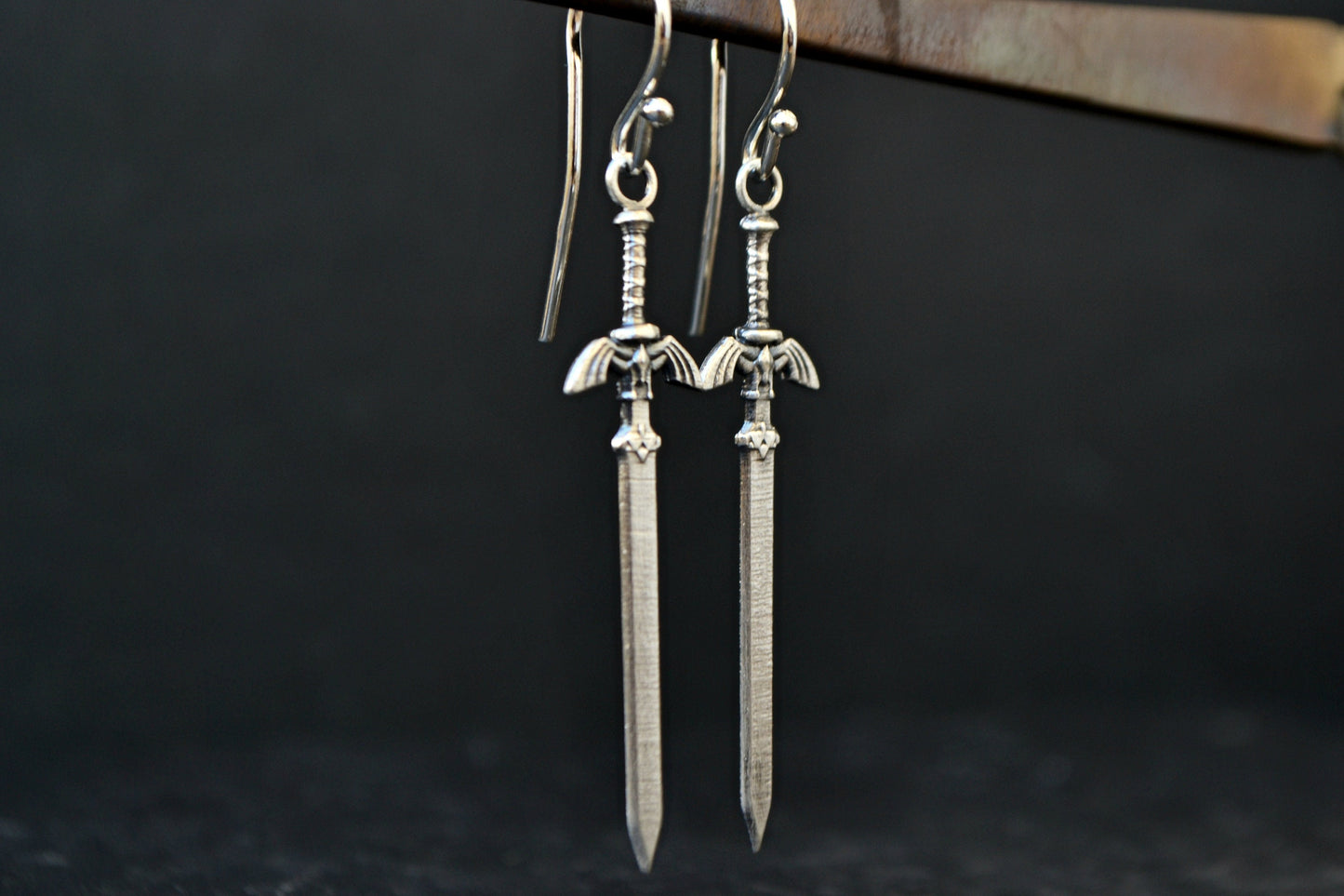 Zelda Master Sword Earrings Legend of Zelda Dangle Earrings Geek Nerd Zelda Silver Jewelry Gamer Girl