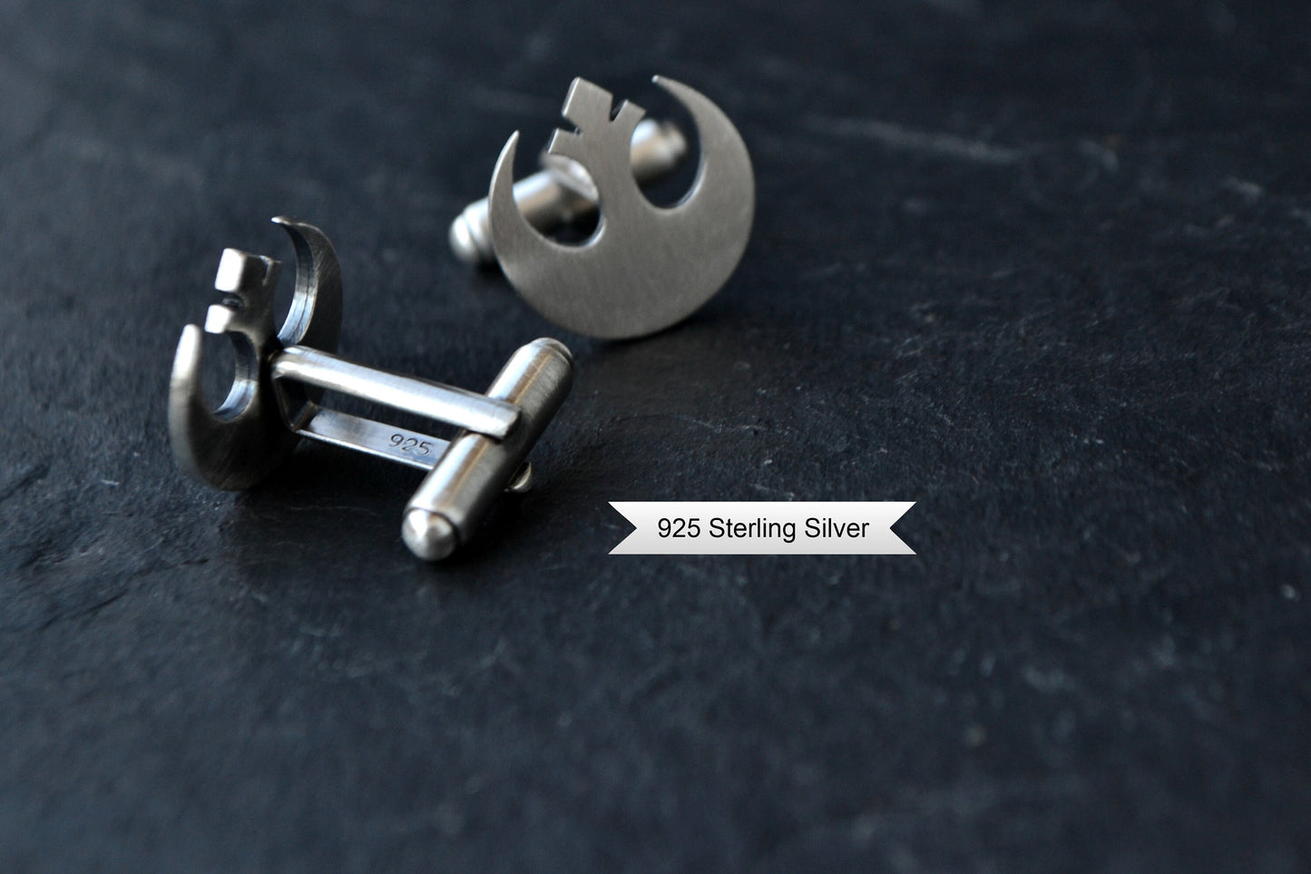 Star Wars Rebel Alliance Cufflinks, 925 Sterling Silver Star Wars Geek Cufflinks Jewelry, Gift For Him