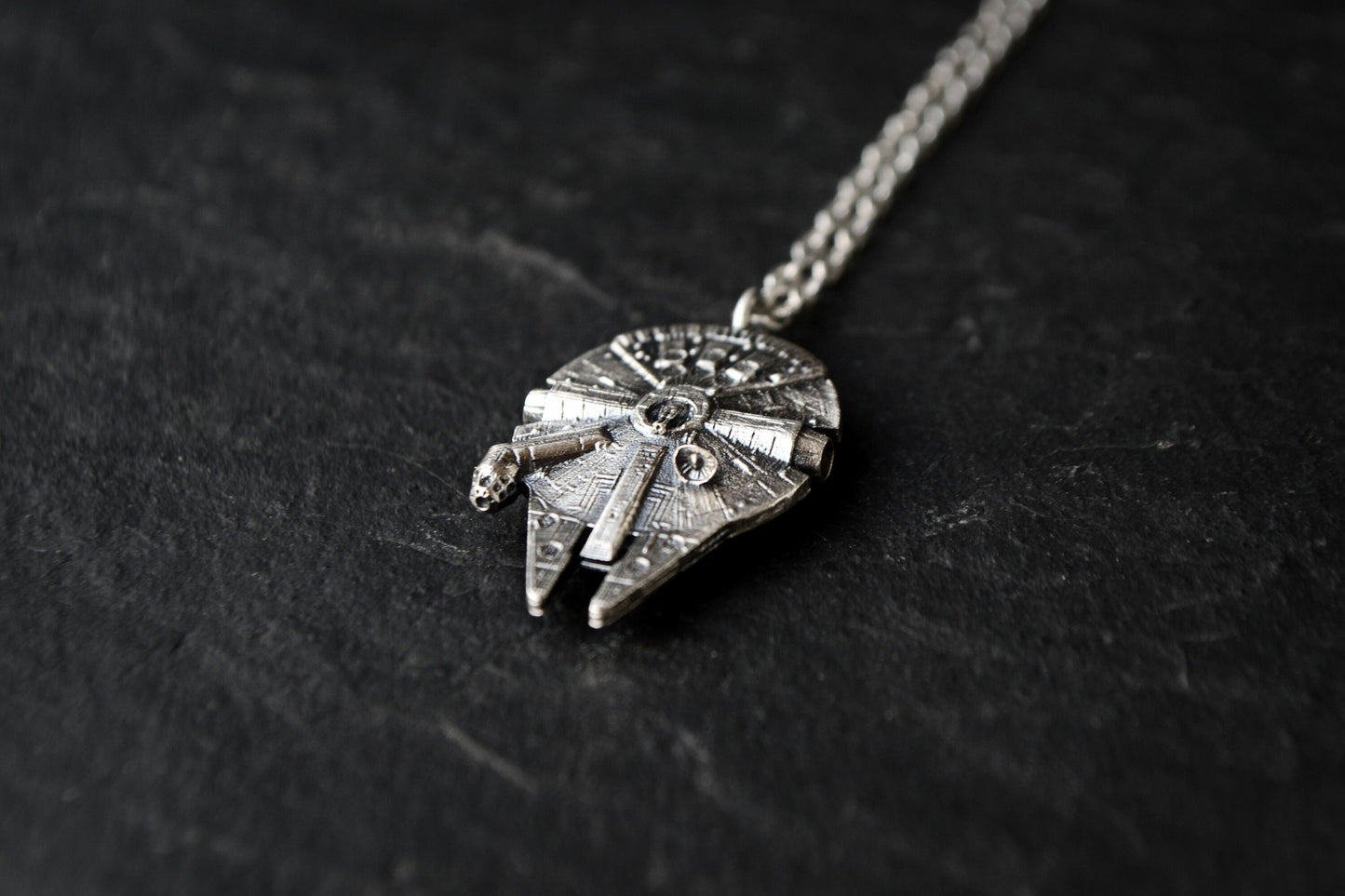 Star Wars Jewelry Millennium Falcon Star Wars Unisex Necklace Geek Nerd Gift 925 Sterling Silver