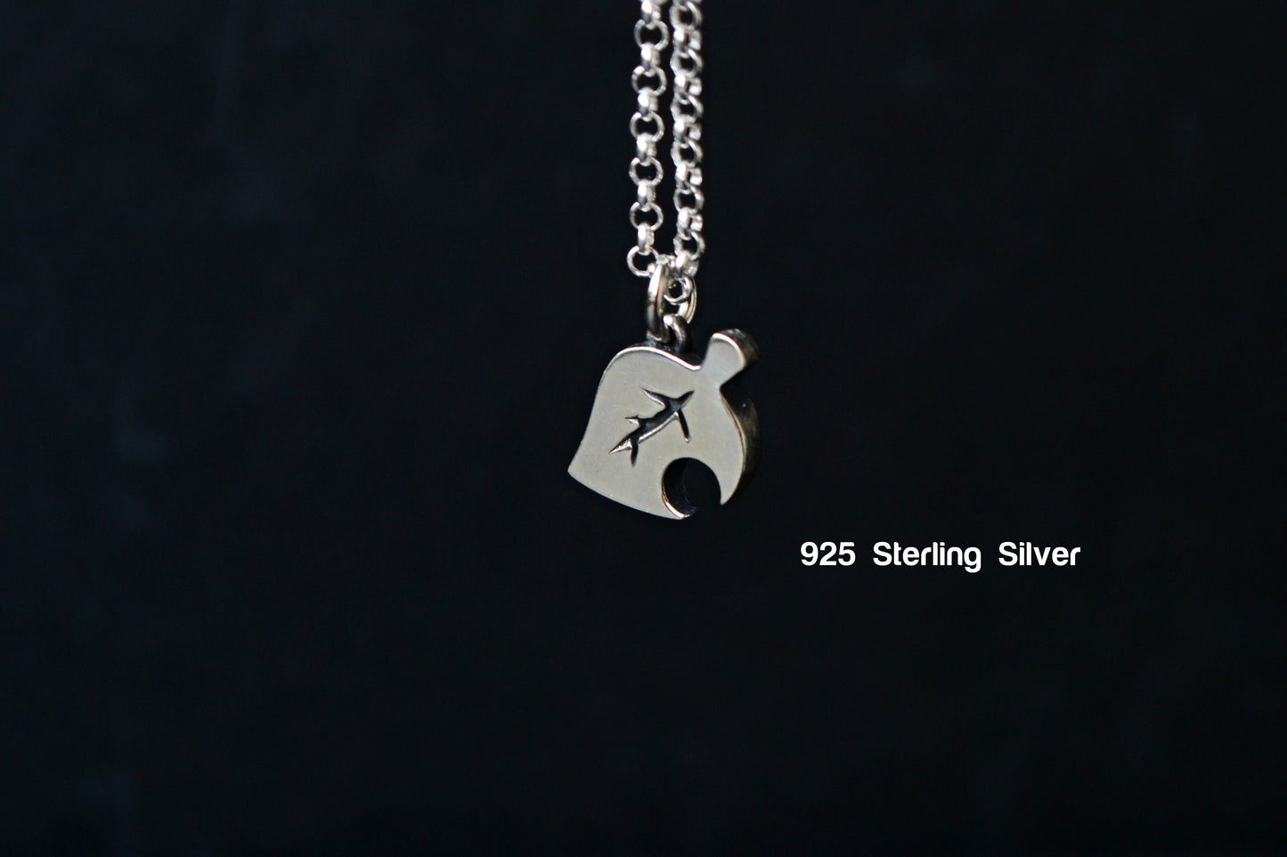 Animal Crossing Leaf Necklace 925 Sterling Silver New Horizons New Leaf Necklace Animal Crossing Gamer Jewelry