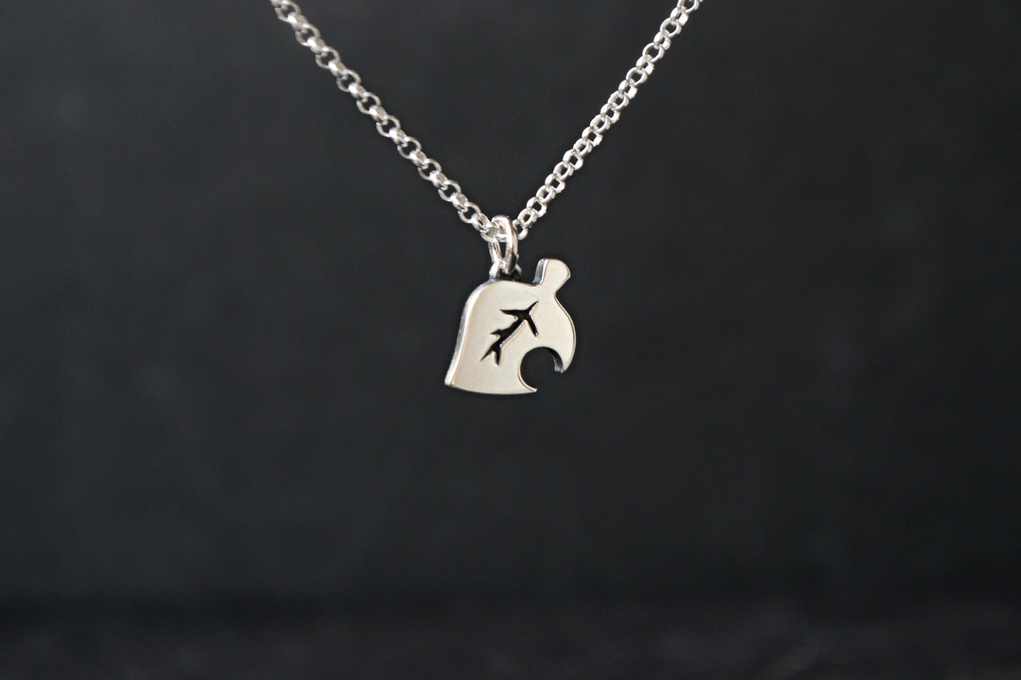 Animal Crossing Leaf Necklace 925 Sterling Silver New Horizons New Leaf Necklace Animal Crossing Gamer Jewelry