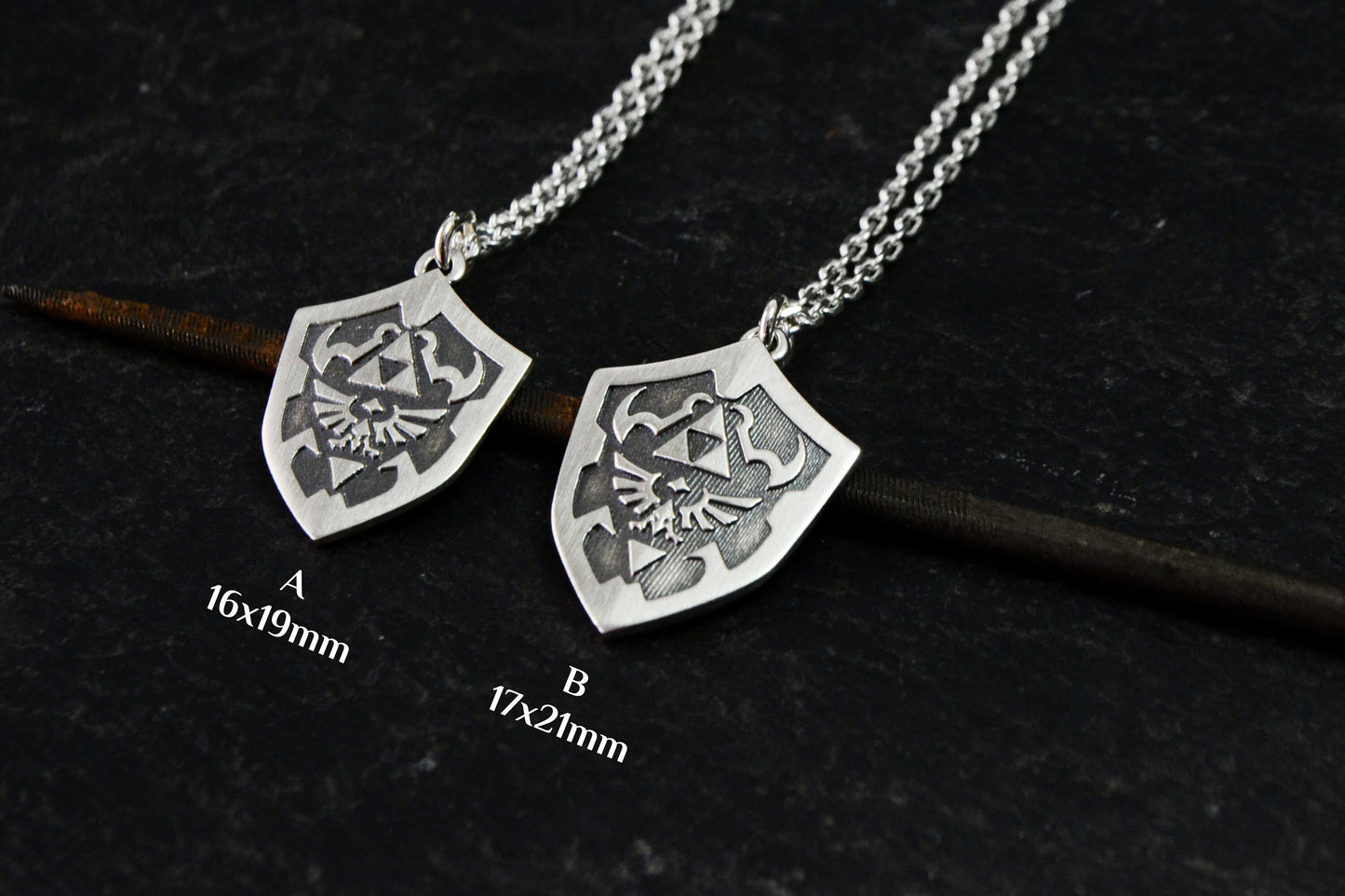 Legend of Zelda Hylian Shield Necklace 925 Sterling Silver Zelda Geek Nerd Jewelry Gamer Gift