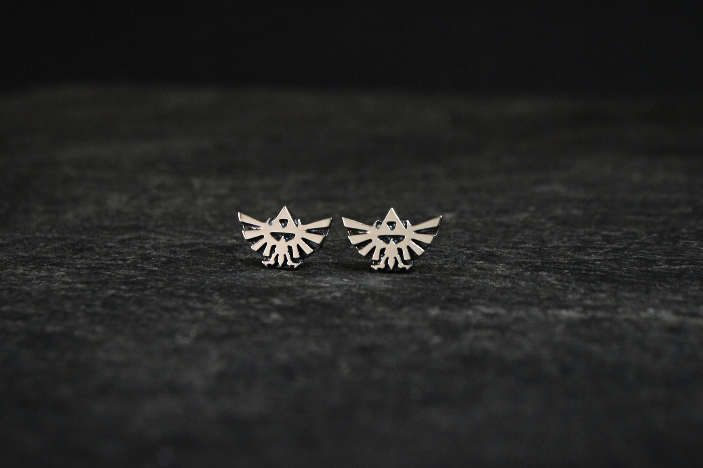 Legend of Zelda Earrings 925 Sterling Silver Zelda Hyrule Crest Triforce Jewelry Zelda Geek Cosplay Gift