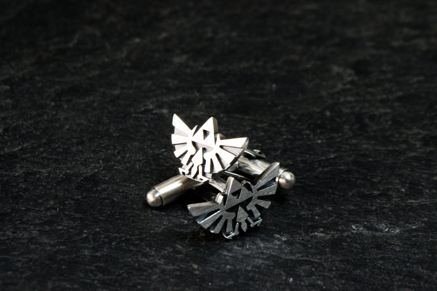 Legend of Zelda Cufflinks Zelda Triforce Hyrule Crest Cufflinks 925 Sterling Silver Zelda Gamer Gift