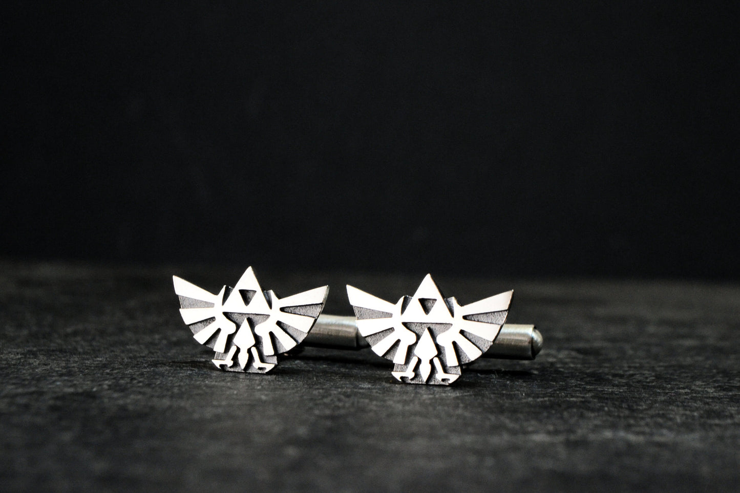 Legend of Zelda Cufflinks Zelda Triforce Hyrule Crest Cufflinks 925 Sterling Silver Zelda Gamer Gift