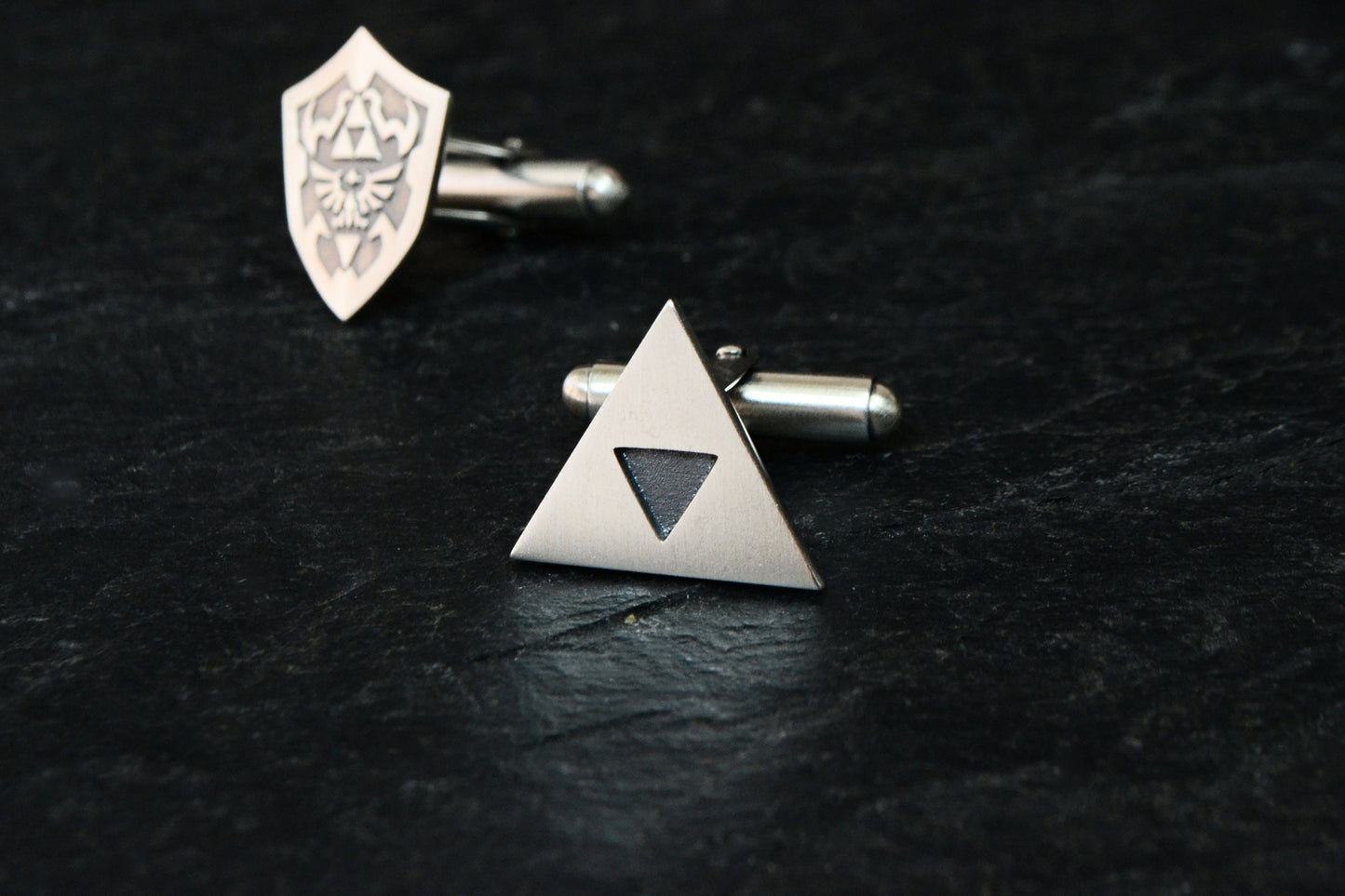 Legend of Zelda Cufflinks Hylian Shield Triforce Cufflinks 925 Sterling Silver Zelda Geek Nerd Gamer Gift