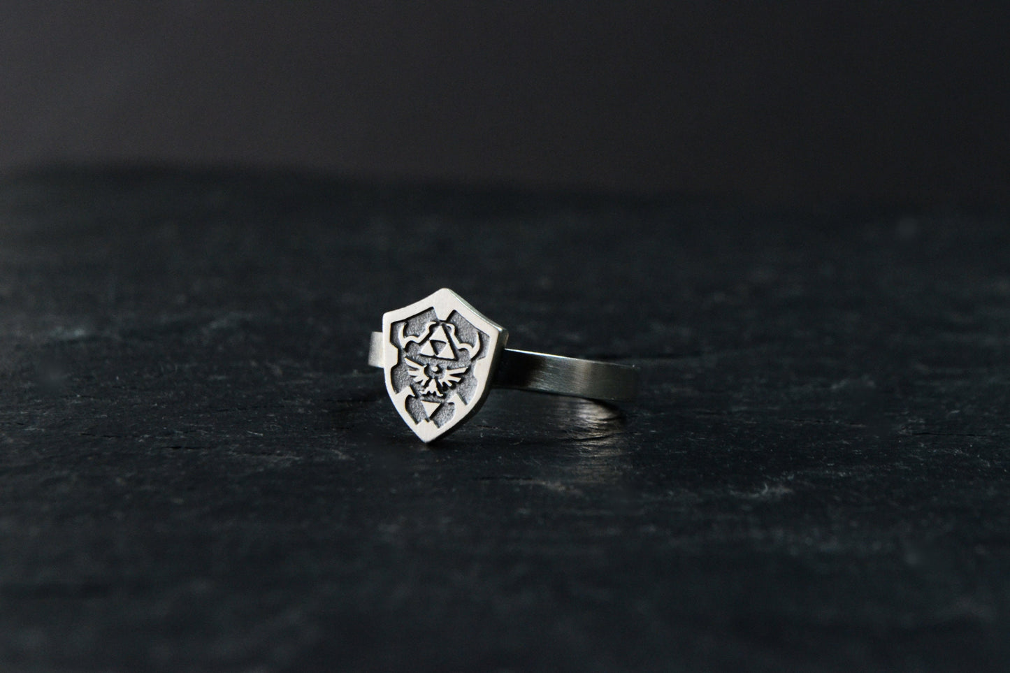 Legend of Zelda Hylian Shield Ring 925 Sterling Silver Zelda Geek Nerd Jewelry Gamer Gift