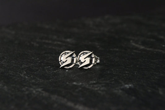 Super Metroid Screw Attack Earrings, Metroid Team, Samus Aran Cosplay, 925 Sterling Silver Gamer Jewelry