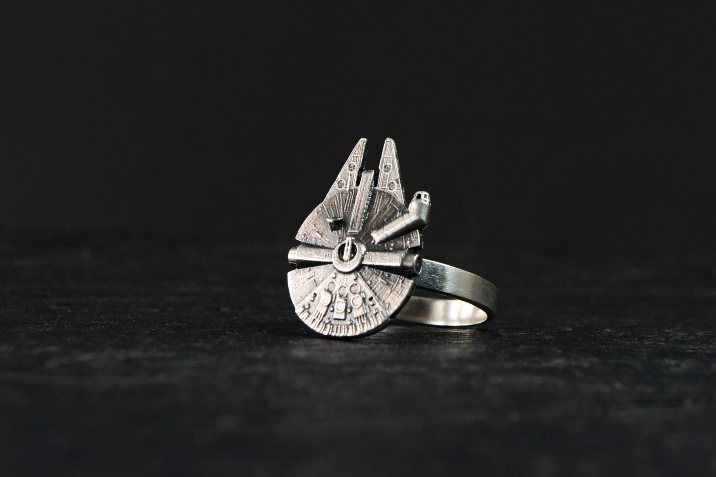 Star Wars Millennium Falcon Ring 925 Sterling Silver Star Wars Cosplay Jewelry Geek Nerd Gift